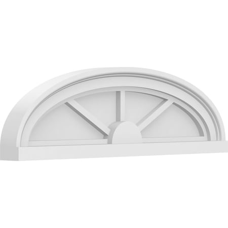 Ekena Millwork Elliptical 3 Spoke Architectural Grade PVC Pediment, 24"W x 7"H x 2"P PEDPS024X070ELL03